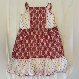 Place Red and White Patterned Kids Dress
